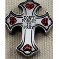 Don't Forget To Pray Pocket Token (Pewter Finish w/Red Enamel)